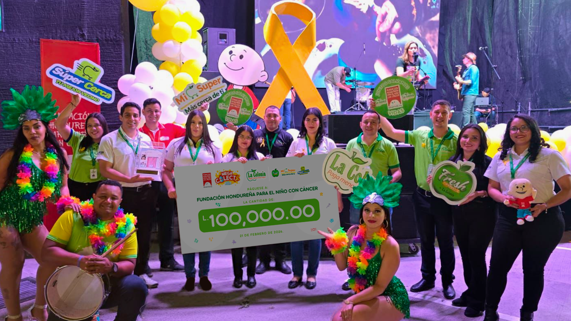 Supermercados La Colonia dice presente en la «Mega Colecta 2026» apoyando a la Fundación Hondureña para el Niño con Cáncer.
