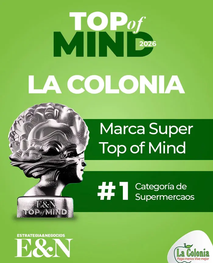 Supermercados La Colonia consolida su liderazgo sostenido en la categoría de supermercados en Honduras, según el estudio Top of Mind
